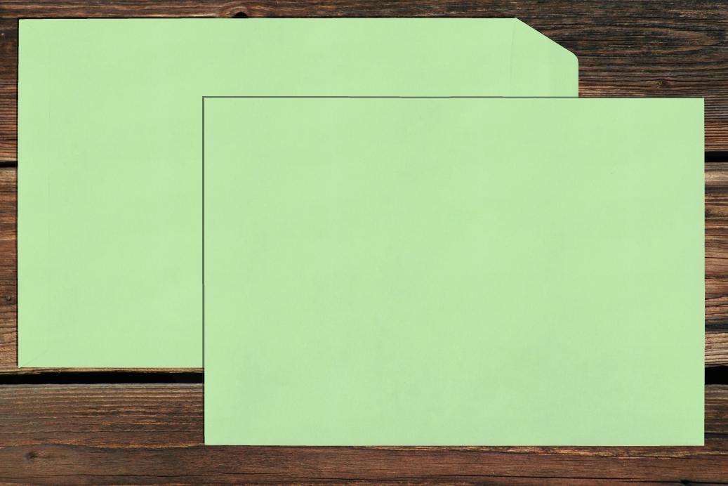 Versandtaschen 220x312 mm Nassklebend Frühlingsgrün 120 g/qm